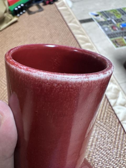 古玩陶瓷紅釉瓶真品鑒賞圖