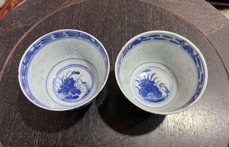 古玩陶瓷一路連科玲瓏瓷青花杯真品鑒賞圖