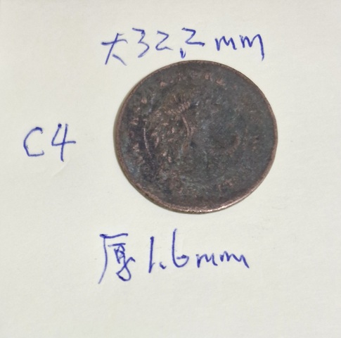 古玩錢幣湖南雙旗二十文真品鑒賞圖