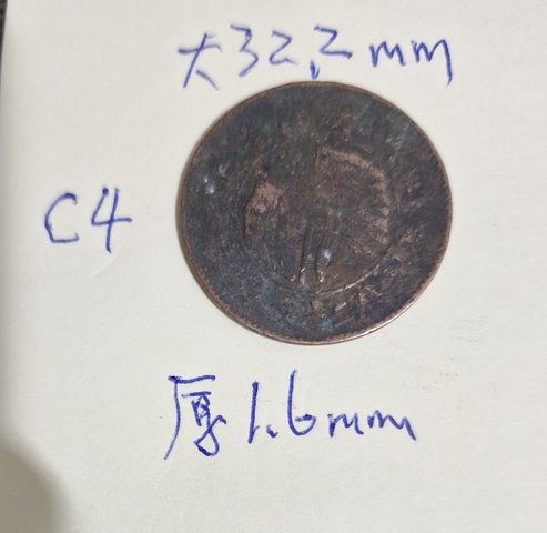 古玩錢幣湖南雙旗二十文真品鑒賞圖
