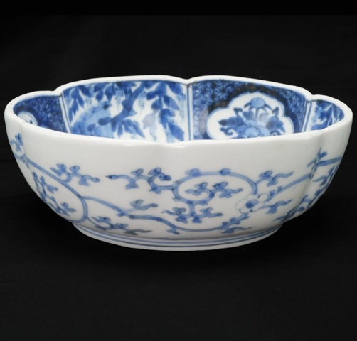 古玩陶瓷花口洗真品鑒賞圖