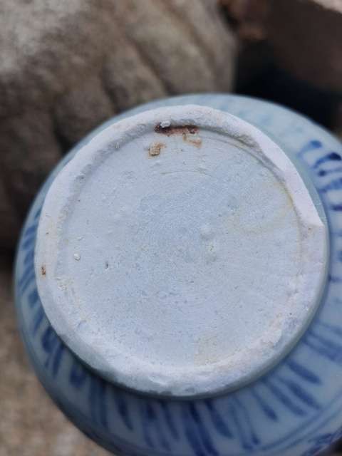 古玩陶瓷花卉紋青花玉壺春瓶真品鑒賞圖