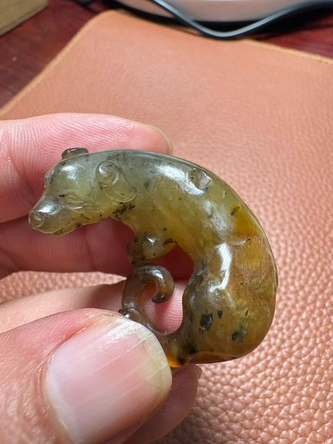 古玩玉器玉犬真品鑒賞圖