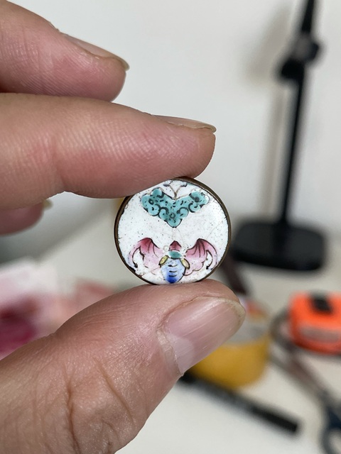 古玩陶瓷洪福齊天扣子真品鑒賞圖