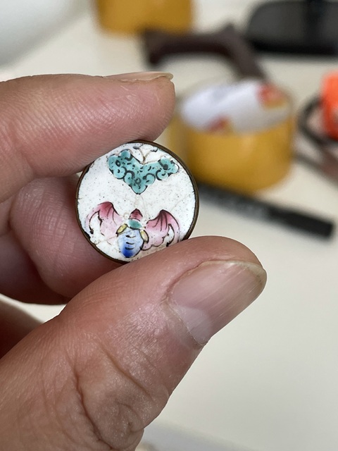 古玩陶瓷洪福齊天扣子真品鑒賞圖