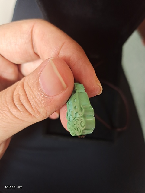 古玩玉器壽字佩真品鑒賞圖