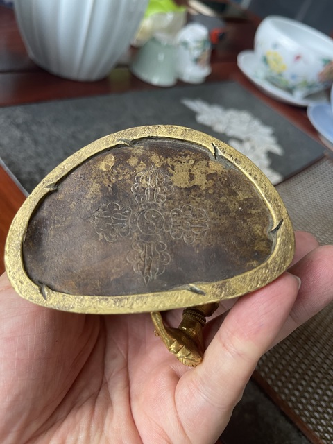 古玩銅器鎏金綠度母造像真品鑒賞圖