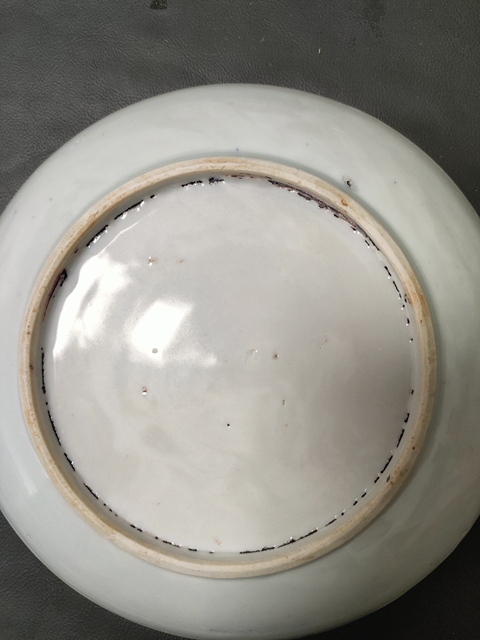 古玩陶瓷明晚期云鳳紋盤真品鑒賞圖