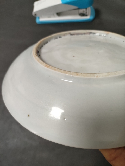 古玩陶瓷明晚期云鳳紋盤真品鑒賞圖