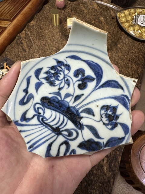 古玩陶瓷元青花一束蓮標本真品鑒賞圖