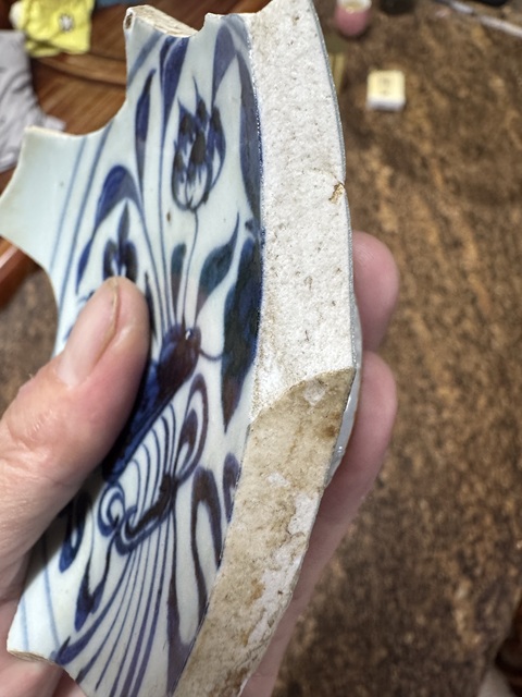 古玩陶瓷元青花一束蓮標本真品鑒賞圖