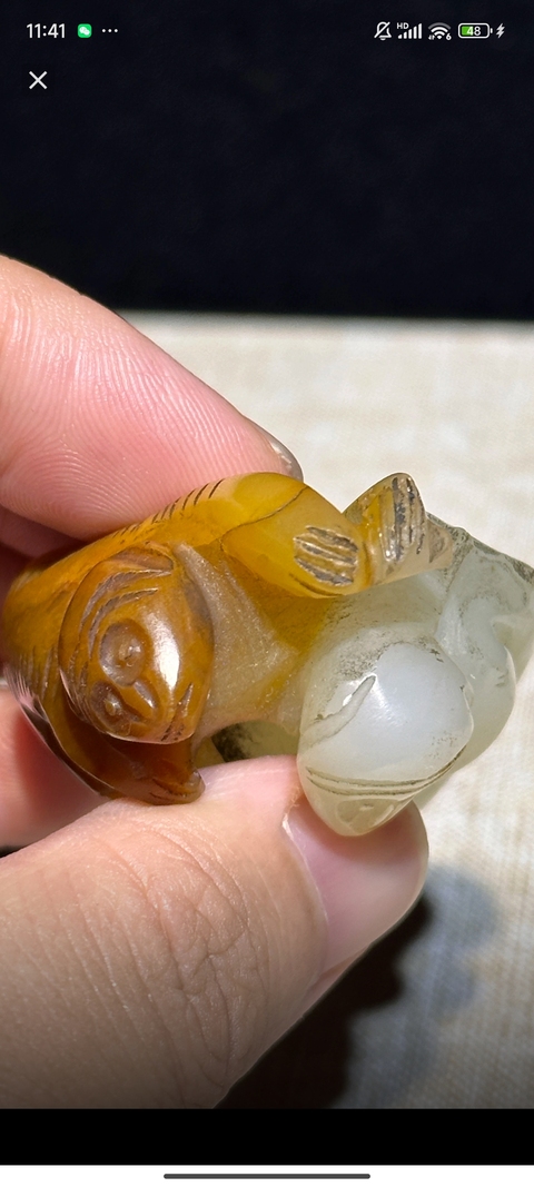 古玩玉器岫玉雕“輩輩侯”把件真品鑒賞圖