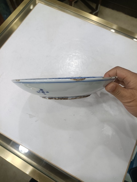 古玩陶瓷青花釉里紅盤真品鑒賞圖