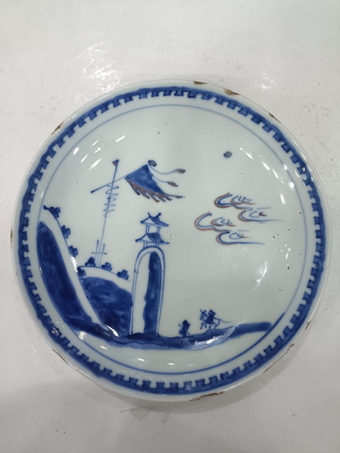 古玩陶瓷青花釉里紅盤真品鑒賞圖