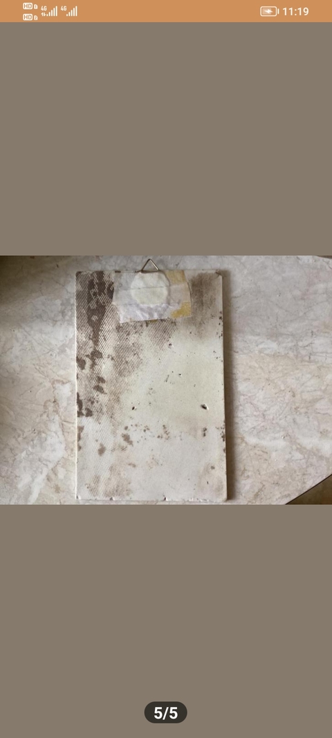 古玩陶瓷山水紋青花瓷板畫真品鑒賞圖