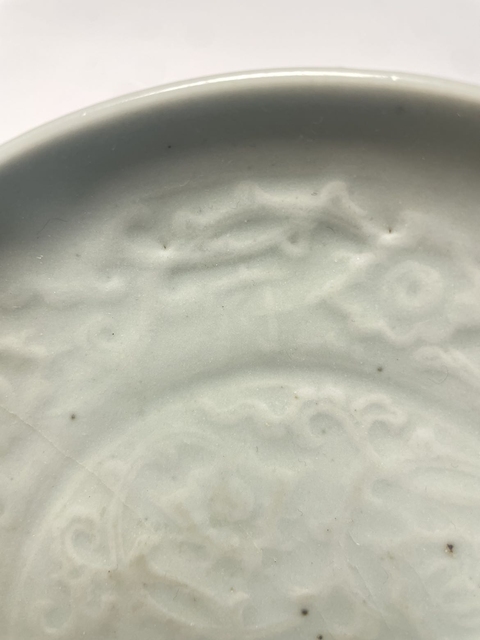 古玩陶瓷樞府釉花卉紋盤真品鑒賞圖