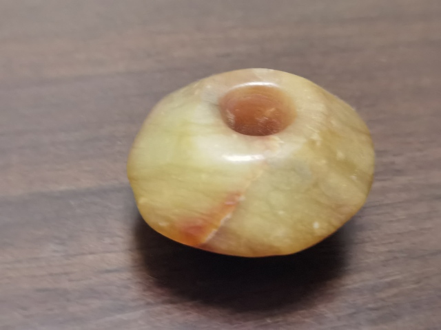 古玩玉器仿古玉蝶型珠真品鑒賞圖