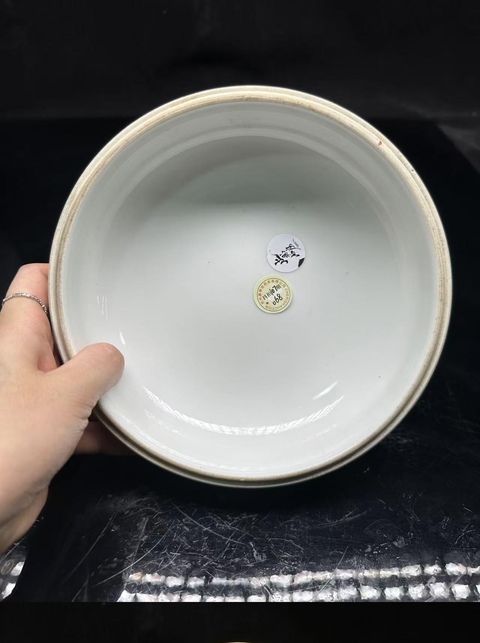 古玩陶瓷民國 粉彩石榴紋蓋缸真品鑒賞圖