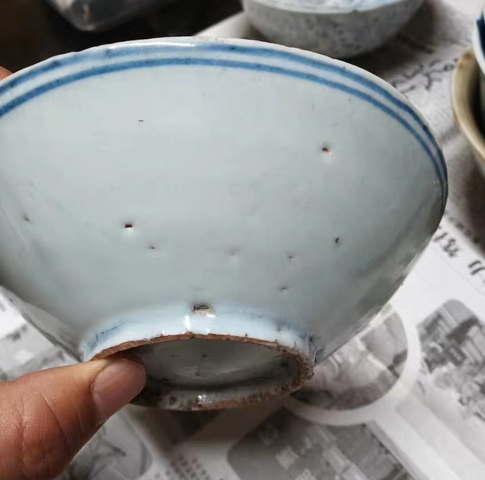 古玩陶瓷青花雨香齋款茶碗真品鑒賞圖