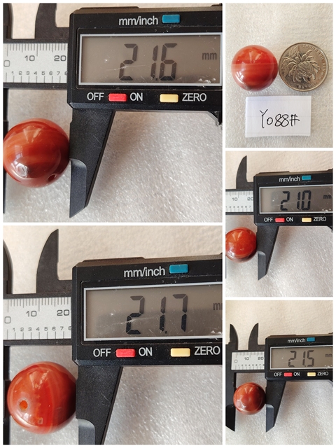 古玩玉器天然紅瑪瑙珠一枚拍賣,當前價格266元