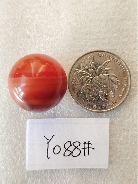 古玩玉器天然紅瑪瑙珠一枚拍賣,當前價格266元