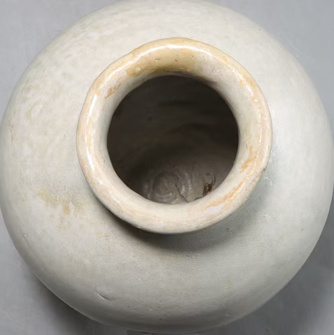 古玩陶瓷鞏縣窯白釉罐真品鑒賞圖