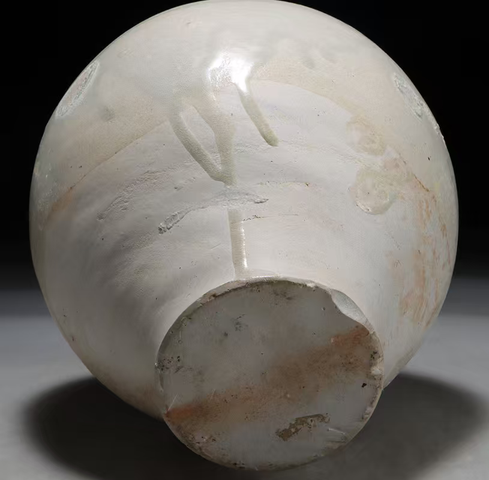 古玩陶瓷鞏縣窯白釉罐真品鑒賞圖