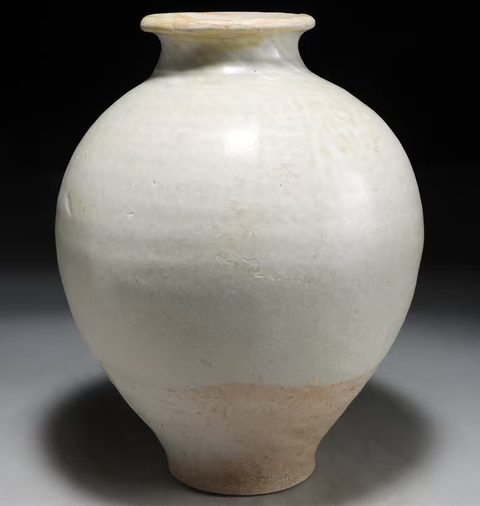 古玩陶瓷鞏縣窯白釉罐真品鑒賞圖