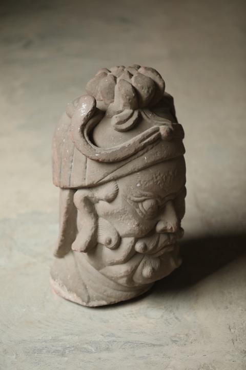 古玩雜項石雕頭像真品鑒賞圖