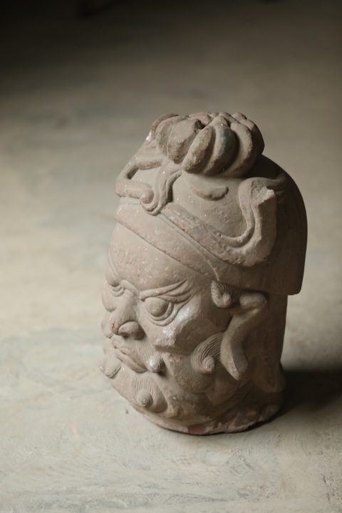 古玩雜項石雕頭像真品鑒賞圖