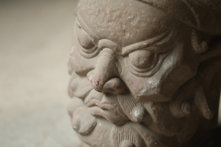 古玩雜項石雕頭像真品鑒賞圖