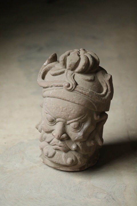 古玩雜項石雕頭像真品鑒賞圖