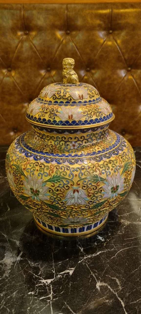 古玩雜項景泰藍將軍罐真品鑒賞圖