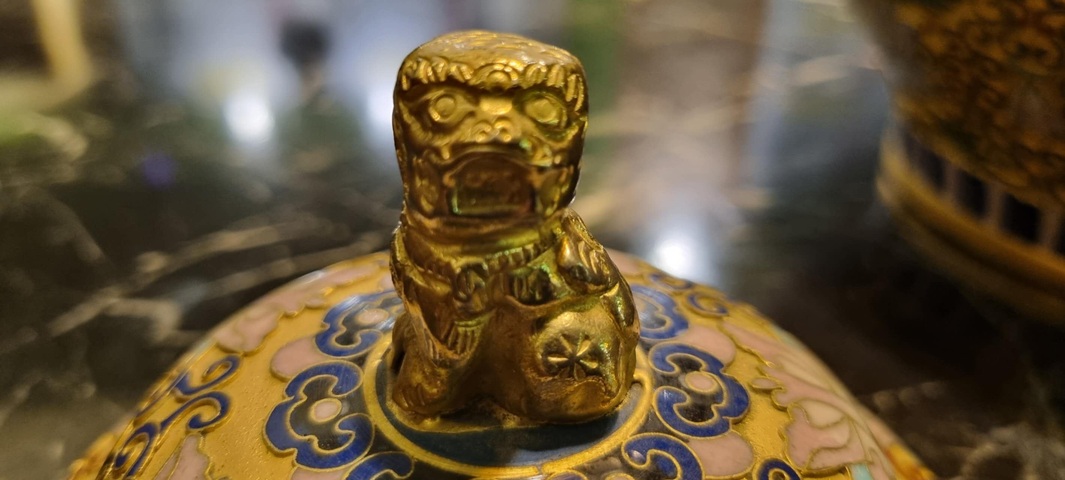 古玩雜項景泰藍將軍罐真品鑒賞圖