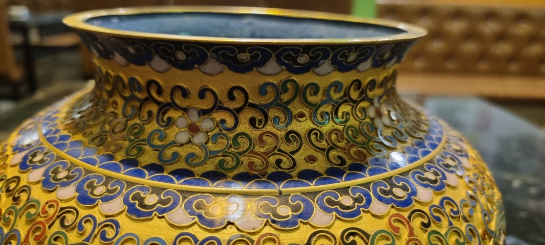 古玩雜項景泰藍將軍罐真品鑒賞圖