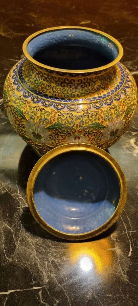 古玩雜項景泰藍將軍罐真品鑒賞圖