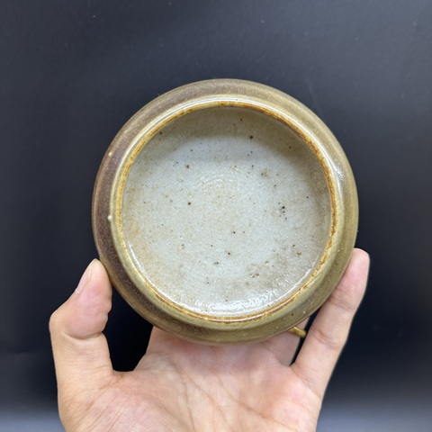 古玩陶瓷豇豆紅釉鏜鑼洗真品鑒賞圖