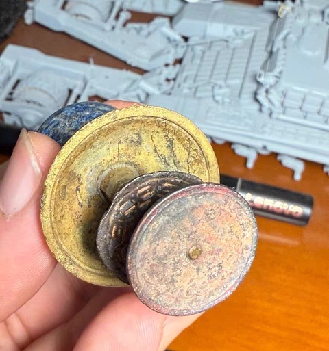 古玩玉器青金石帽頂真品鑒賞圖