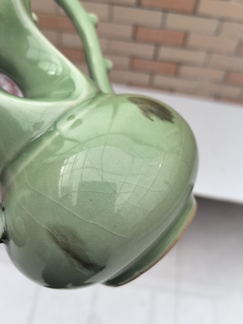 古玩陶瓷青釉雙龍瓶拍賣，當前價格0元