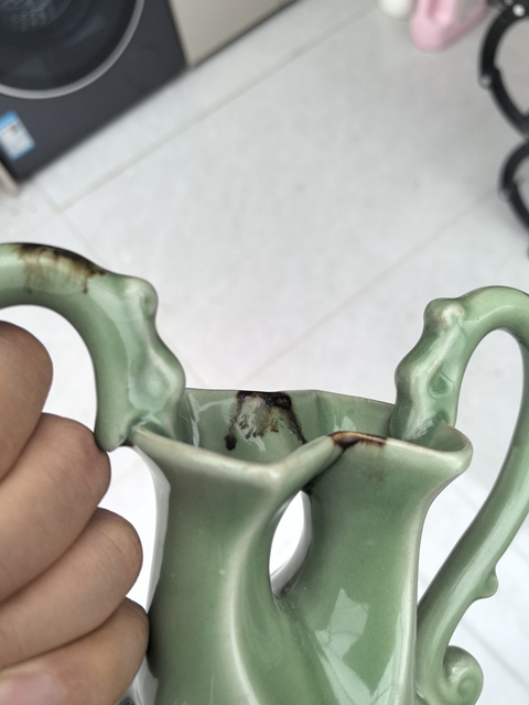 古玩陶瓷青釉雙龍瓶拍賣，當前價格0元
