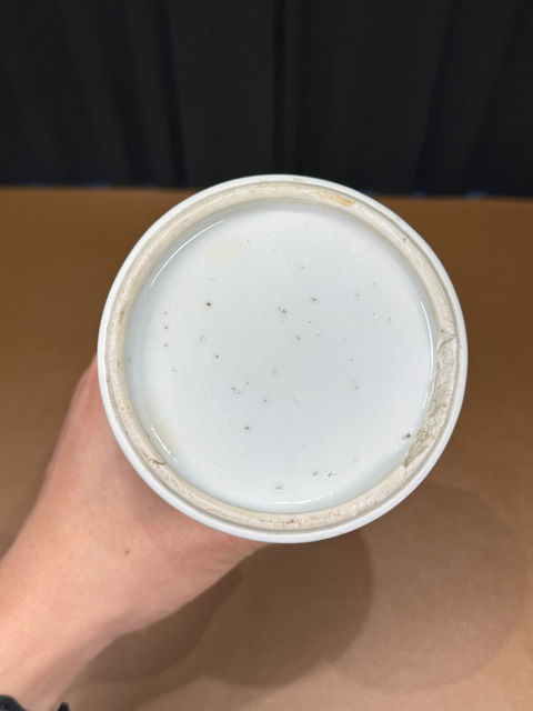 古玩陶瓷清康熙 青花花鳥紋花觚真品鑒賞圖