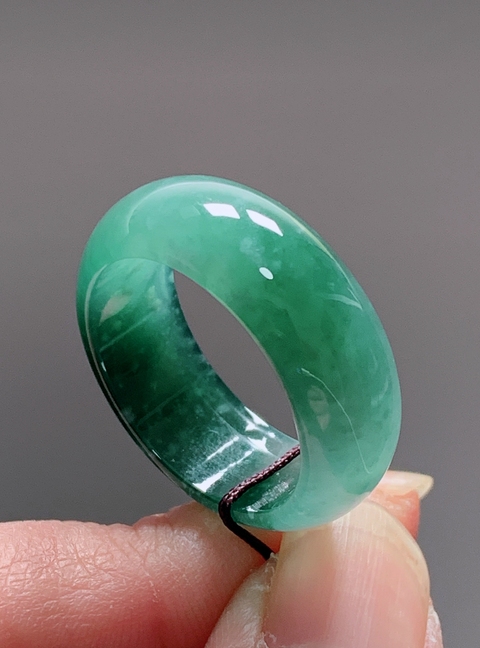 古玩玉器精品天然翡翠A貨戒指拍賣,當前價格299元