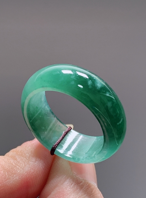 古玩玉器精品天然翡翠A貨戒指拍賣,當前價格299元