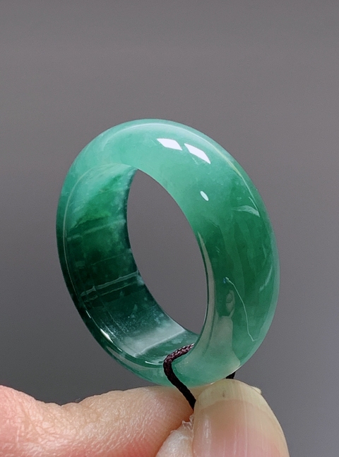 古玩玉器精品天然翡翠A貨戒指拍賣,當前價格299元
