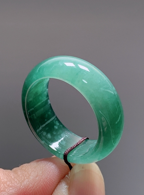 古玩玉器精品天然翡翠A貨戒指拍賣,當前價格299元