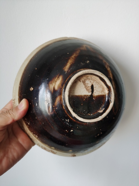 古玩陶瓷定窯系雙色釉梅花碗真品鑒賞圖