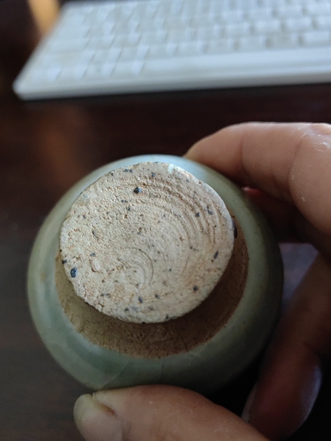 古玩陶瓷龍泉雙耳水盂真品鑒賞圖
