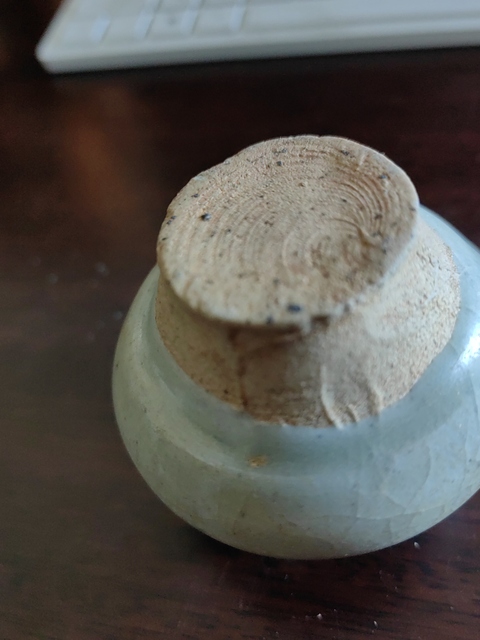 古玩陶瓷龍泉雙耳水盂真品鑒賞圖