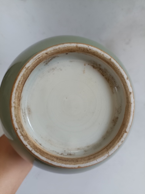 古玩陶瓷青釉青花披甲瓶真品鑒賞圖