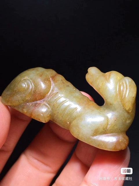 古玩玉器仿古做舊玉犬型件真品鑒賞圖